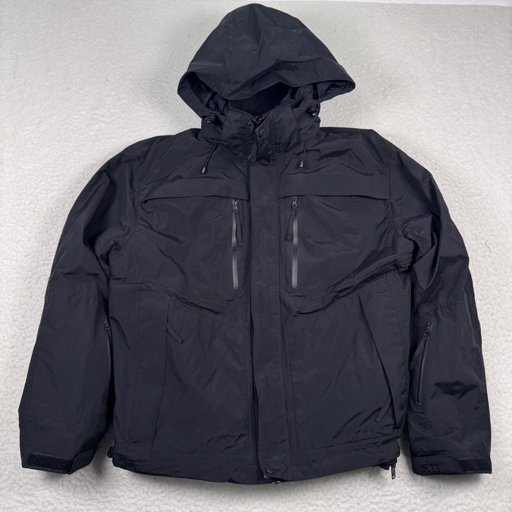 5.11 Valiant‎ Duty Jacket with liner Men's XL Black Conceal Style 48153 EUC
